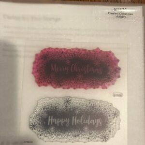 Close To My Heart CTMH- Frosted Christmas Holiday. My Acrylix Stamp Set